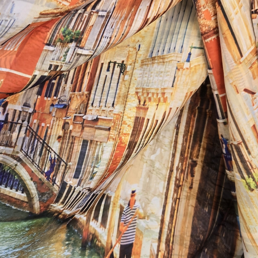 Venice Silk Blend Scarf Large - Picture 7 of 9